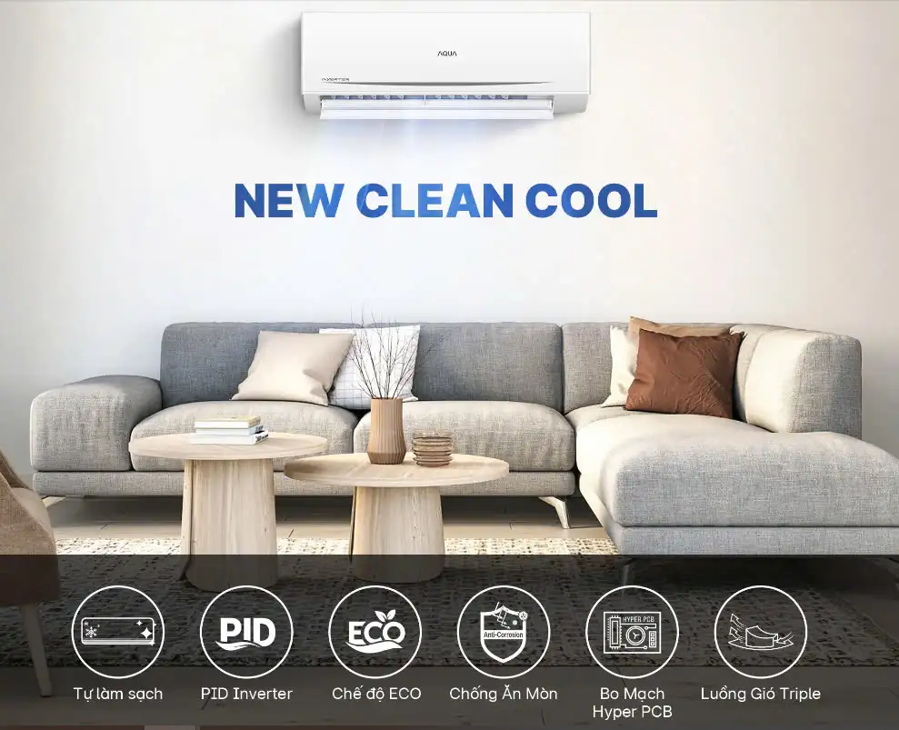 Máy lạnh AQUA Inverter 1.5 HP AQA-RV13QC2