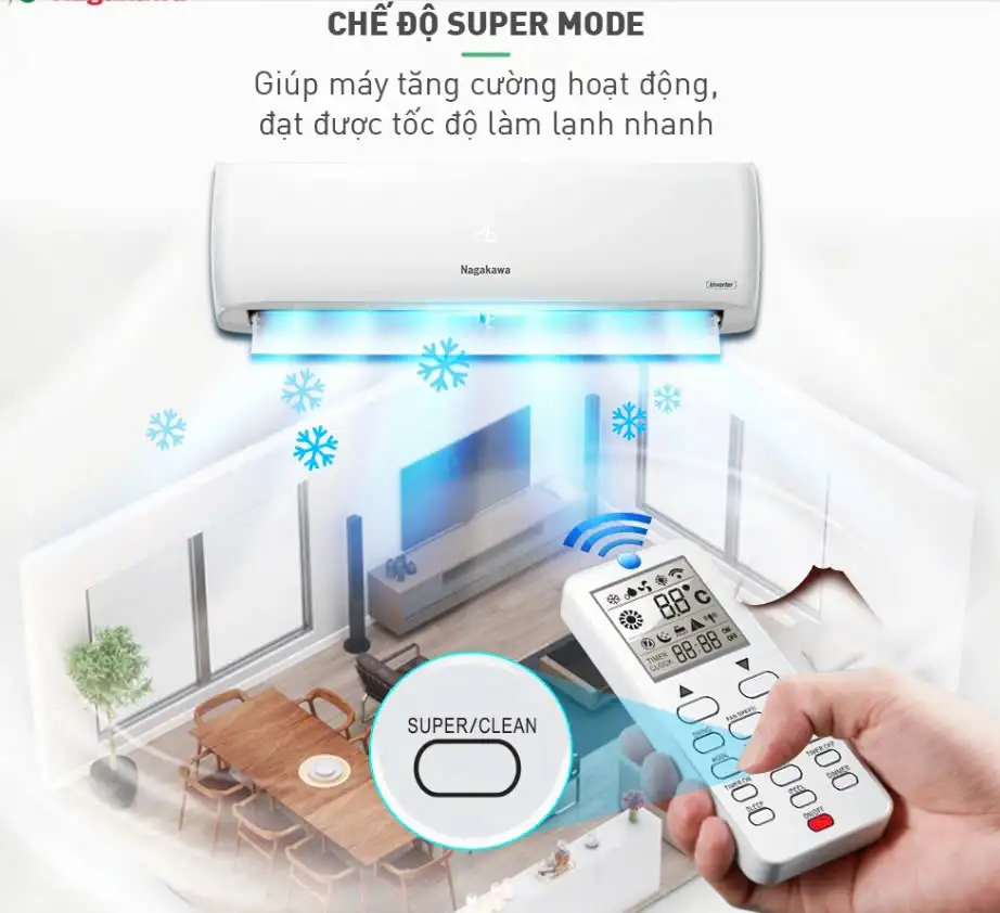 Máy lạnh Nagakawa Inverter 1 HP NIS-C09R2H08
