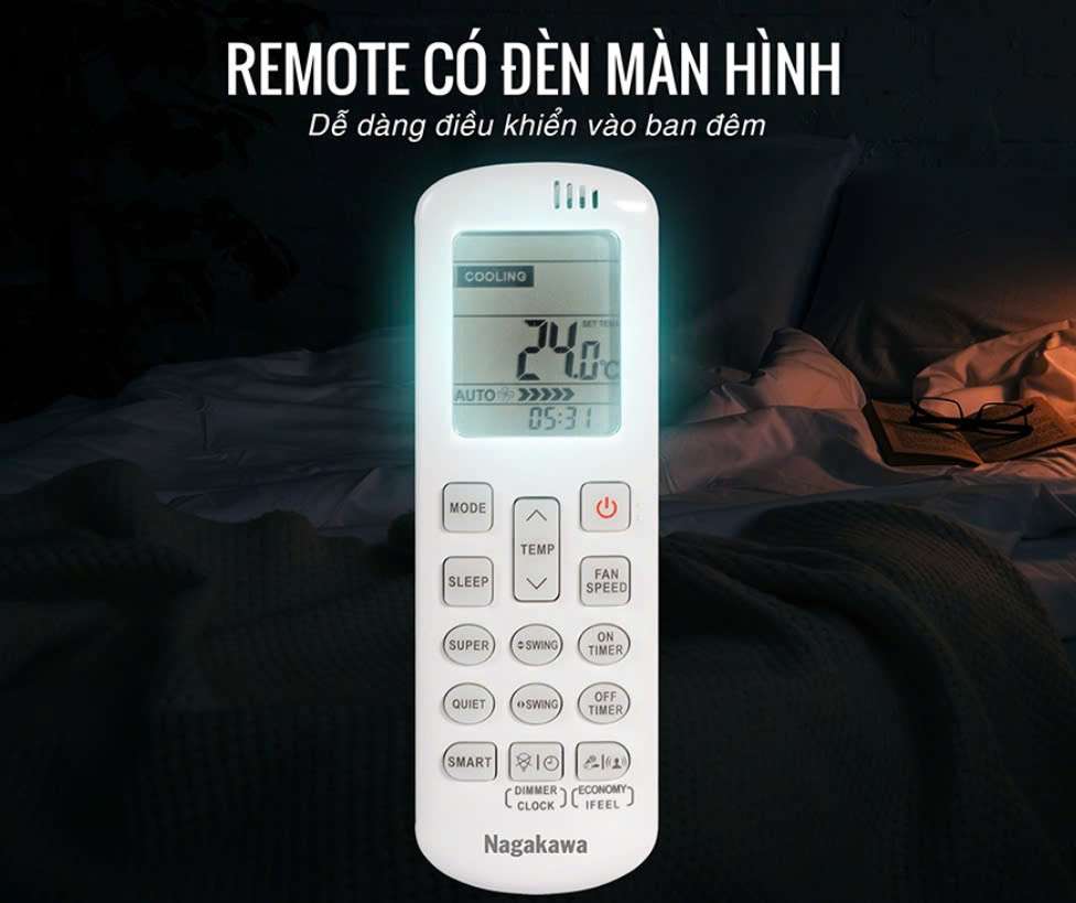 Máy lạnh Nagakawa Inverter 1.5 HP NIS-C12R2H11
