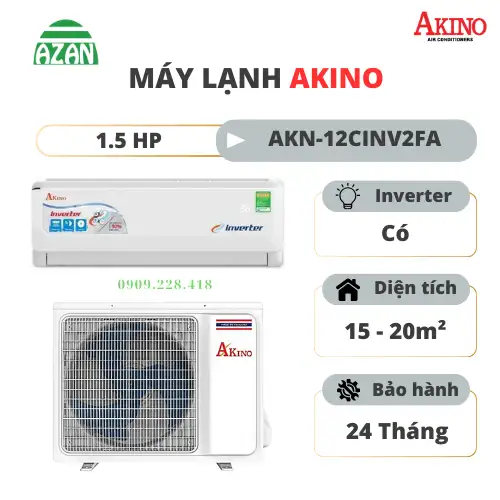 Máy lạnh Akino Inverter 1.5HP AKN-12CINV2FA
