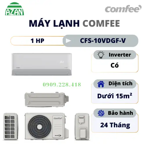 Máy lạnh Comfee Inverter 1 HP CFS-10VDGF-V