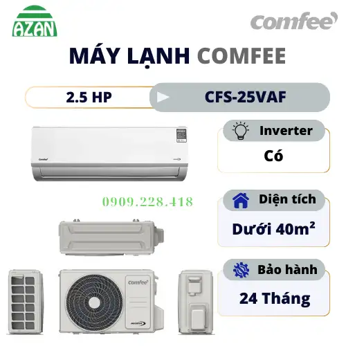 Máy lạnh Comfee Inverter 2.5 HP CFS-25VAF