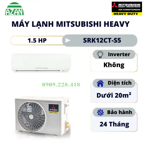 Máy lạnh Mitsubishi Heavy 1.5 HP SRK12CT-S5