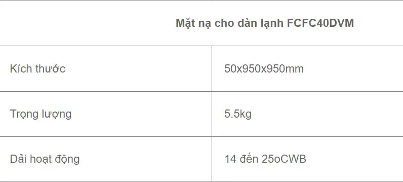 Máy lạnh cassette âm trần Daikin 1.5HP FCFC40DVM