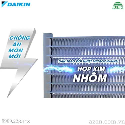 Công nghệ dàn tản nhiệt Microchannel chống ăn mòn trên máy lạnh Daikin