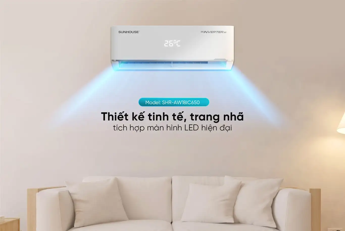 Máy lạnh Sunhouse Inverter 2HP SHR-AW18IC650