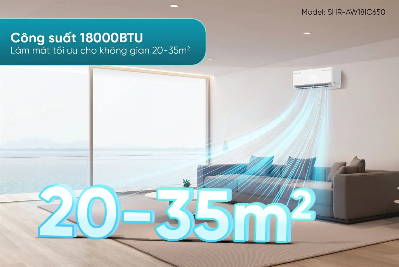 Máy lạnh Sunhouse Inverter 2HP SHR-AW18IC650