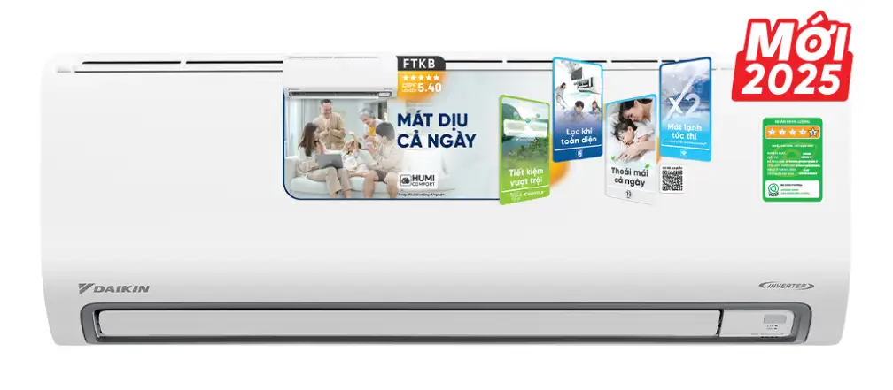 Máy lạnh Daikin Inverter 1.5HP ATKB35ZVMV