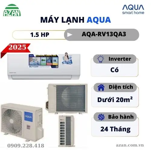 Máy lạnh AQUA Inverter 1.5HP AQA-RV13QA3