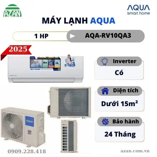 Máy lạnh AQUA Inverter 1HP AQA-RV10QA3