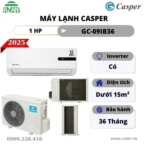 Máy lạnh Casper Inverter 1HP GC-09IB36