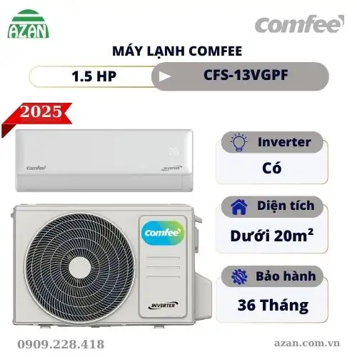Máy lạnh Comfee Inverter 1.5HP CFS-13VGDF