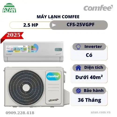 Máy lạnh Comfee Inverter 2.5HP CFS-25VGPF