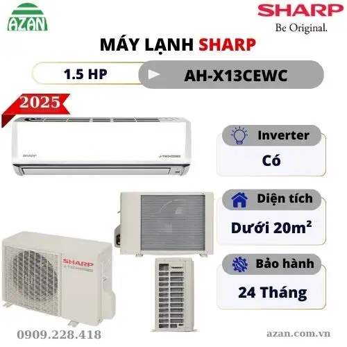 Máy lạnh Sharp Inverter 1.5HP AH-X13CEWC