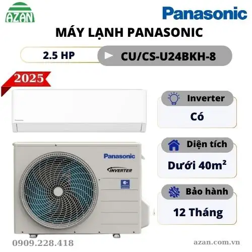 Máy lạnh Panasonic Inverter 2.5HP CU/CS-U24BKH-8