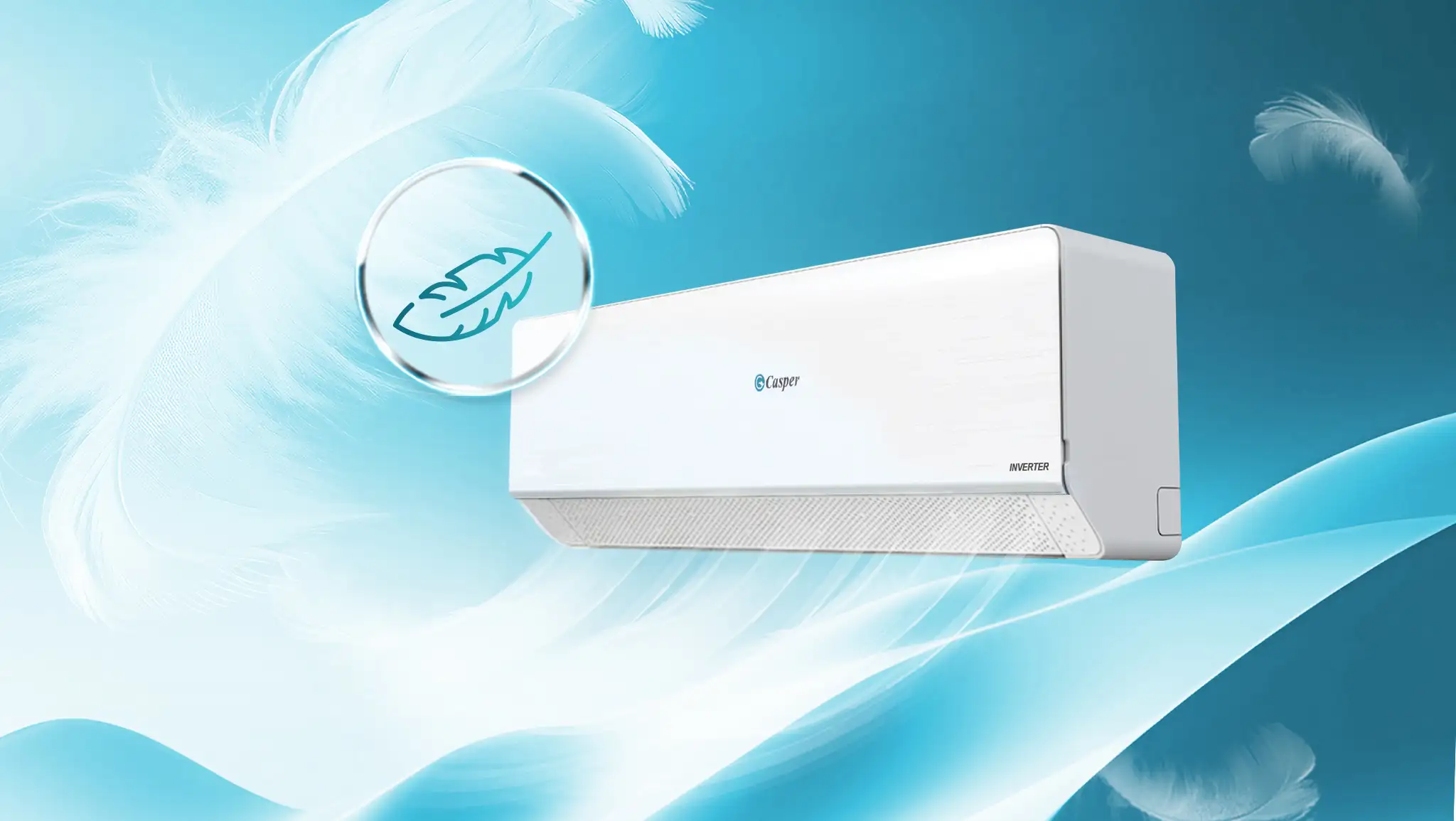 Máy lạnh Casper Inverter 1HP QC-09IU36A 3 Khí mềm SilkAir – Làn gió êm dịu, thoải mái cho mọi thành viên
