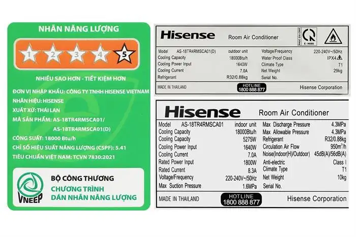 Máy lạnh Hisense Inverter 2HP AS-18TR4RMSCA01