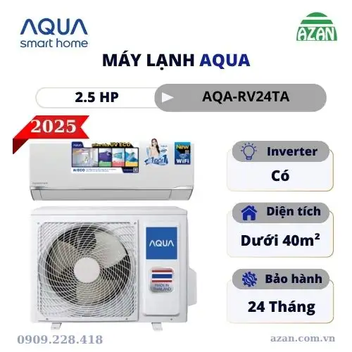 Máy lạnh AQUA Inverter 2.5HP AQA-RV24TA