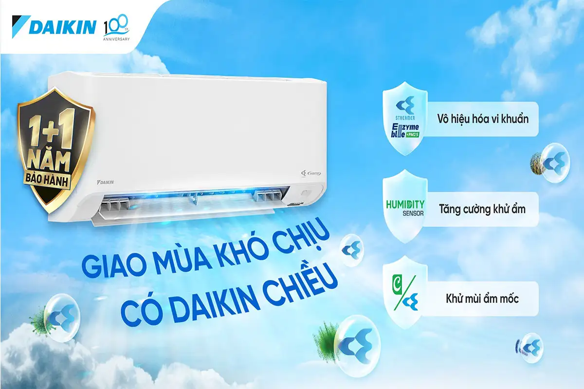 Máy lạnh Daikin 2025: Ra mắt công nghệ Humi Comfort – Giải pháp kiểm soát độ ẩm hoàn hảo cho người Việt