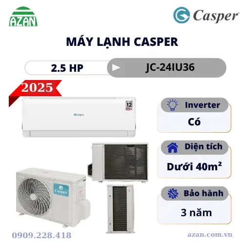 Máy lạnh Casper Inverter 2.5HP JC-24IU36