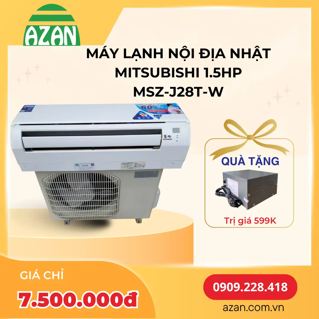 Máy lạnh nội địa Nhật Mitsubishi 1.5HP MSZ-J28T-W
