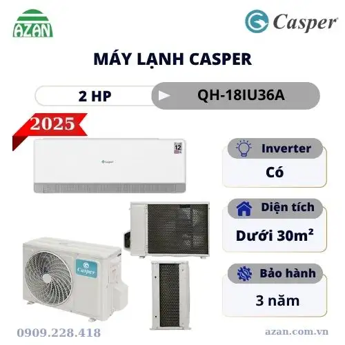 Máy lạnh Casper Inverter 2HP QH-18IU36A 2 chiều