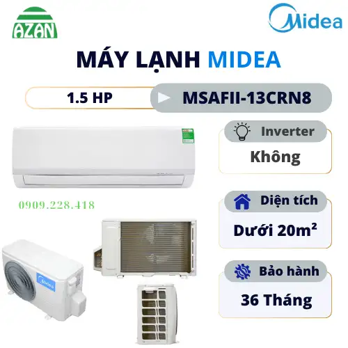 Máy lạnh Midea 1.5 HP MSAFII-13CRN8