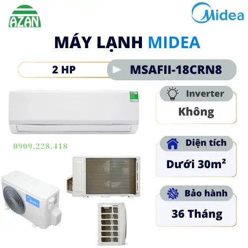 Máy lạnh Midea 2 HP MSAFII-18CRN8