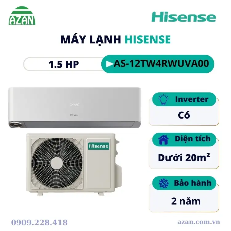 Máy lạnh Hisense Inverter 1.5HP AS-12TW4RWUVA00
