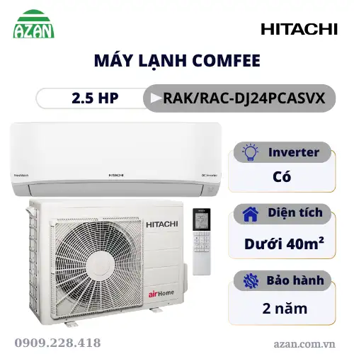 Máy lạnh Hitachi Inverter 2.5HP RAK/RAC-DJ24PCASVX