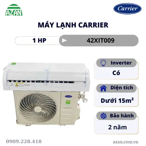 Máy lạnh Carrier Inverter 1HP 42XIT009