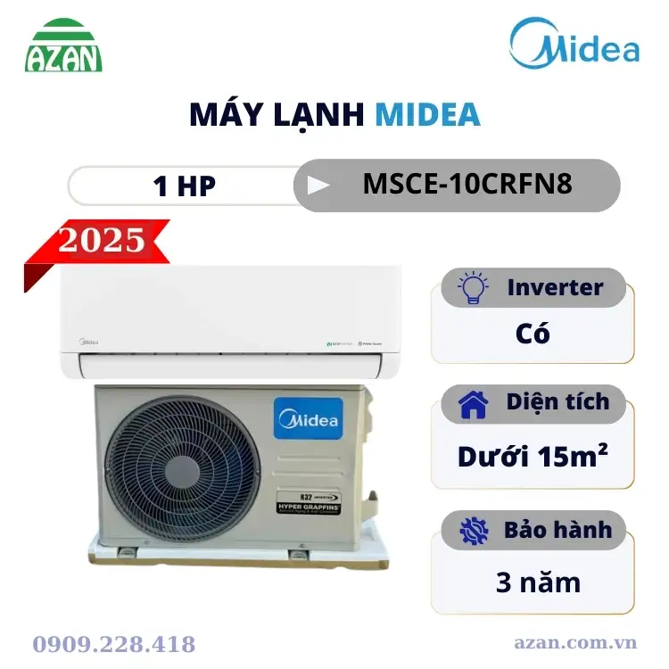 Máy lạnh Midea Inverter 1 HP MSCE-10CRFN8