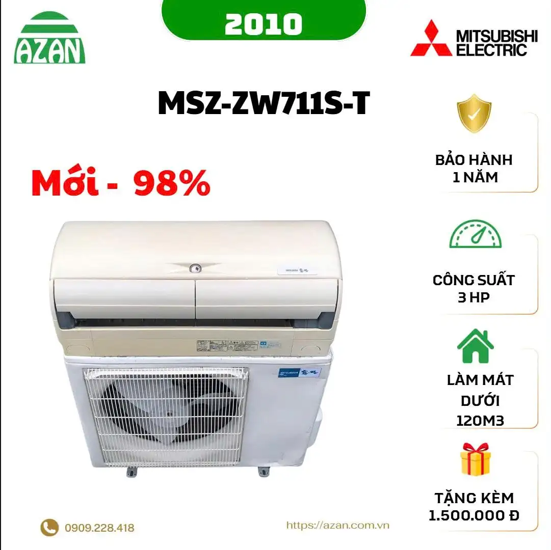 Máy lạnh nội địa Nhật Mitsubishi 3HP ZW711S-T