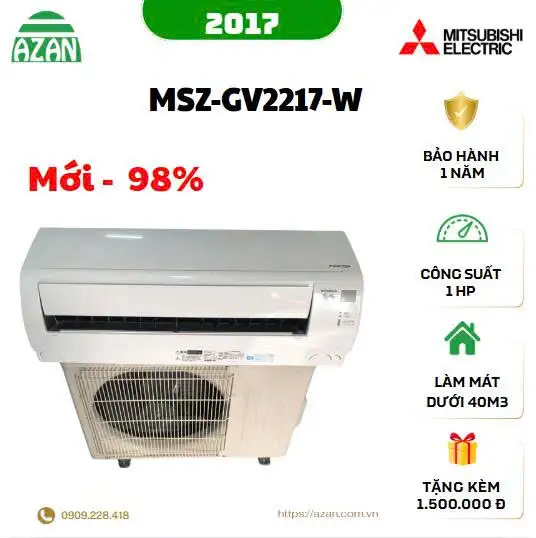 Máy lạnh nội địa Nhật Mitsubishi 1HP MSZ-GV2217-W