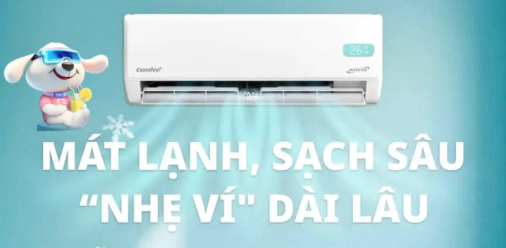 Máy lạnh Comfee Inverter 1HP CFS-10VGEF 1 tinh nang may lanh comfee inverter 1hp cfs 10vgef 1