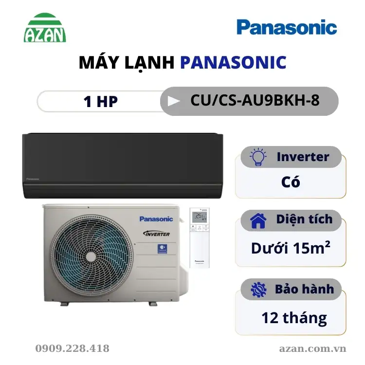 Máy lạnh Panasonic Inverter 1HP CU/CS-AU9BKH-8