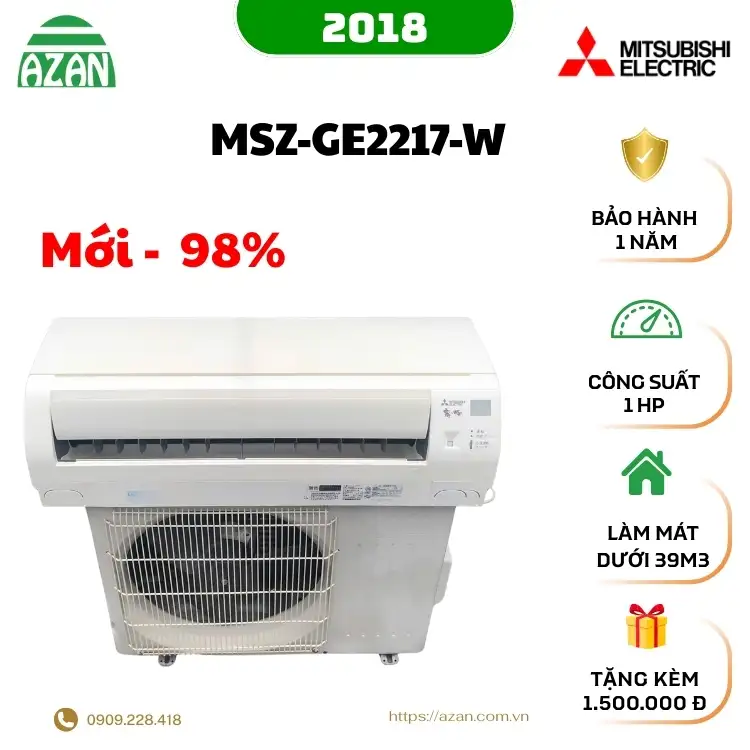 Máy lạnh Mitsubishi nội địa Nhật GE2217