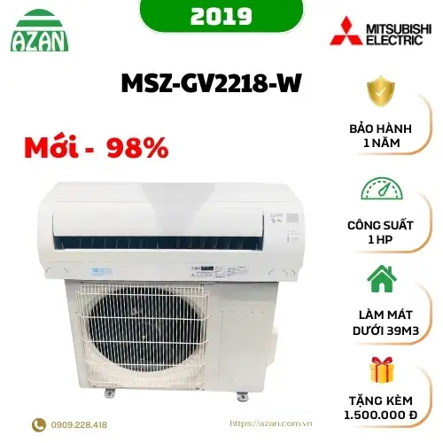 Máy lạnh nội địa Nhật Mitsubishi 1HP MSZ-GV2218-W