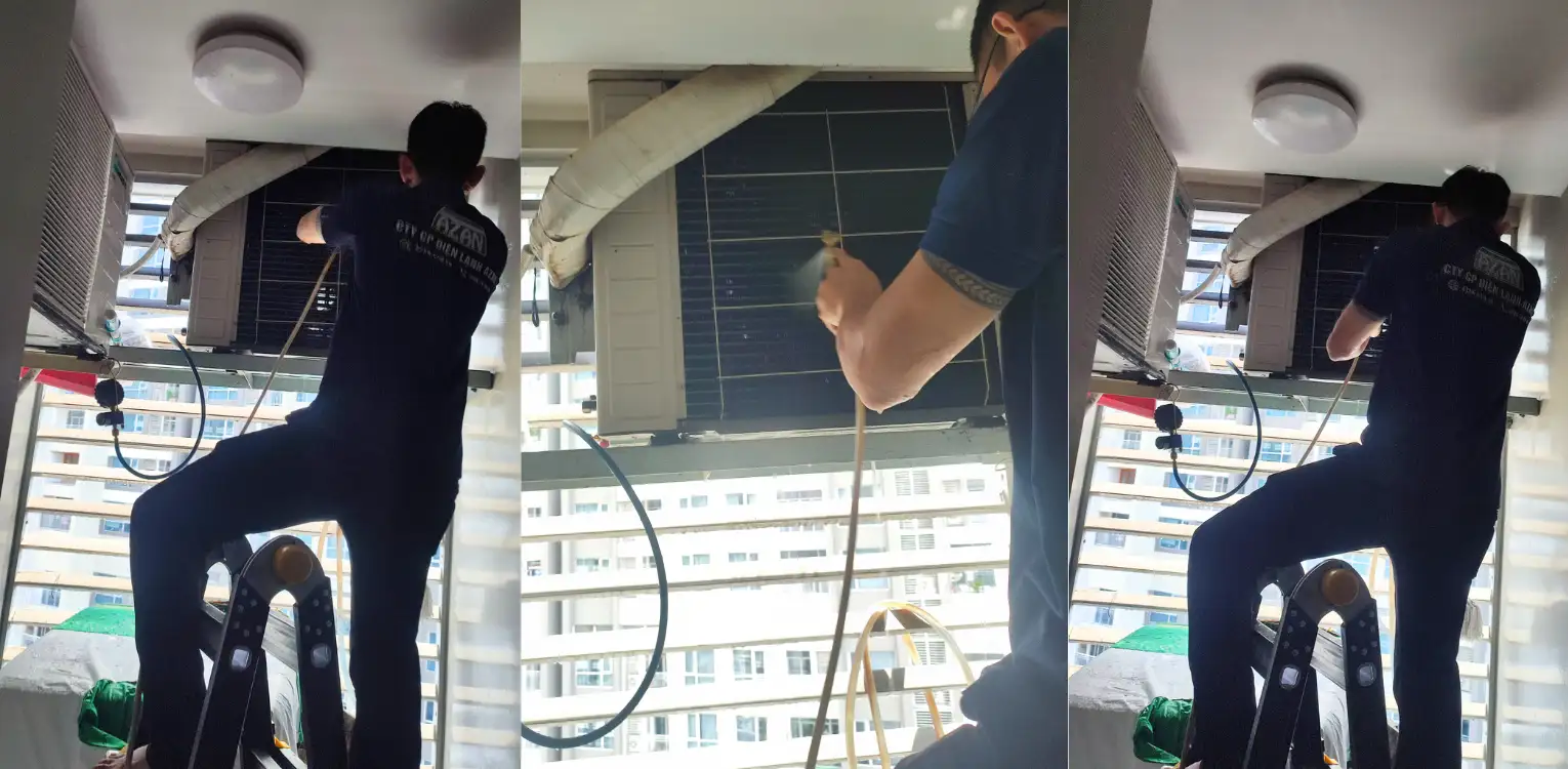 Vệ sinh dàn nóng giúp tản nhiệt tốt hơn, máy lạnh chạy mát nhanh và tiết kiệm điện