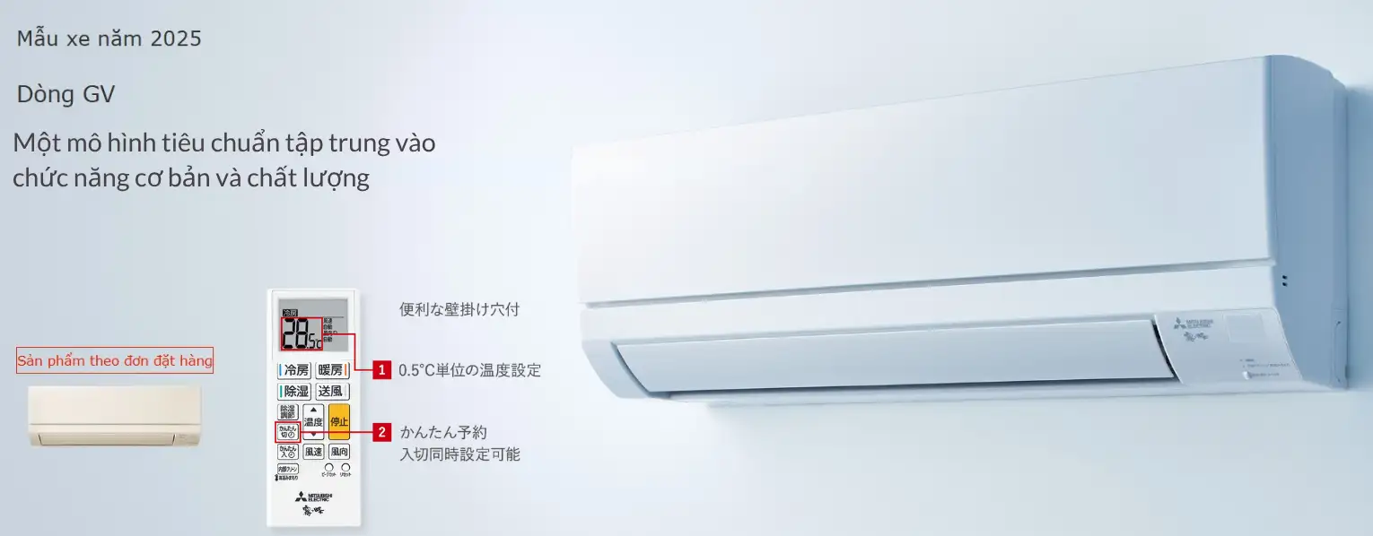 Máy lạnh Mitsubishi nội địa Nhật MSZ-GV5625S-W 2.5HP 2 dieu hoa noi dia mitsubishi gv series 2025