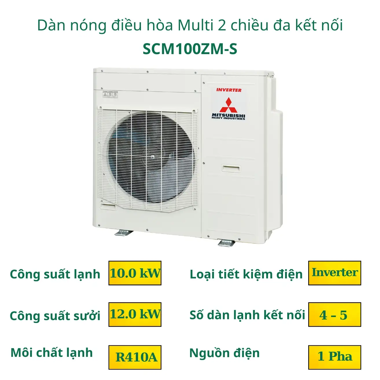 Dàn nóng Multi Mitsubishi Heavy SCM100ZM-S Inverter