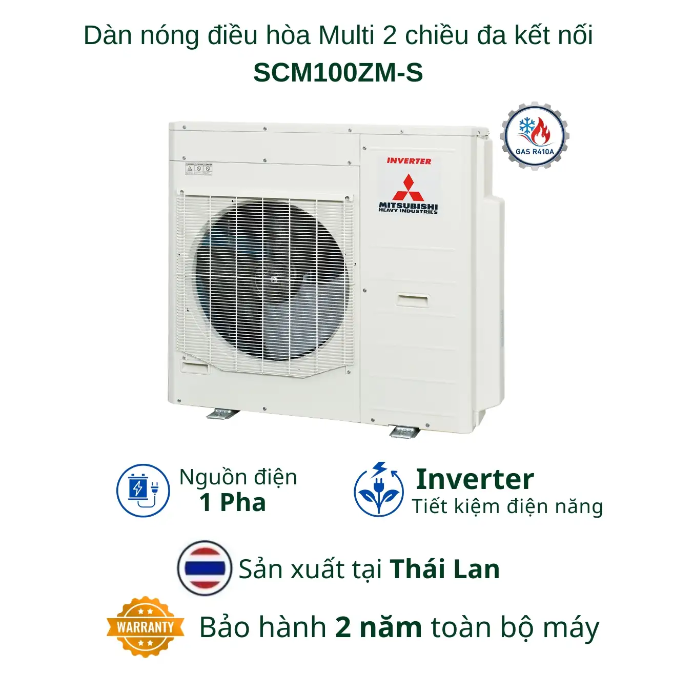 Dàn nóng Multi Mitsubishi Heavy SCM100ZM-S Inverter