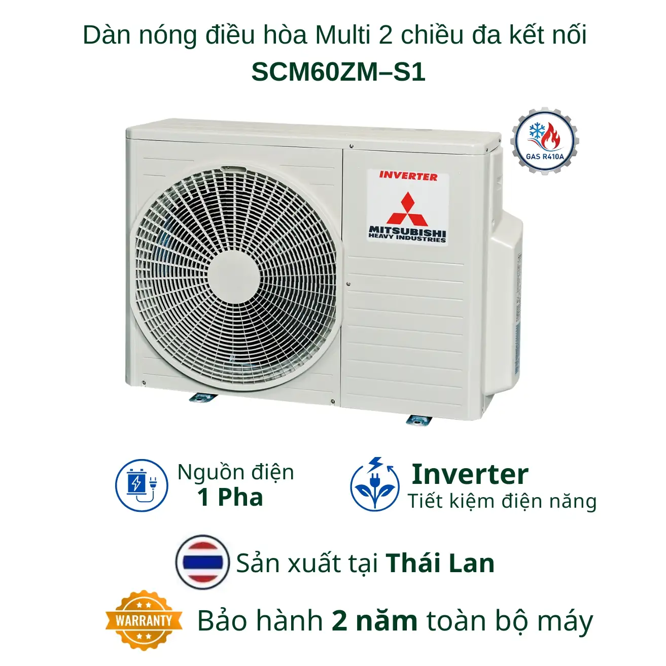 Dàn nóng Multi Mitsubishi Heavy SCM60ZM-S1 Inverter 2 chiều