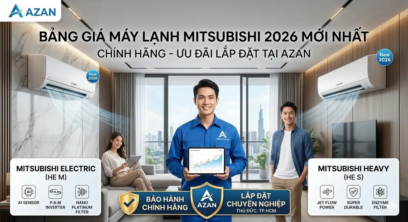 Bảng Giá Máy Lạnh Mitsubishi 2026 Mới Nhất